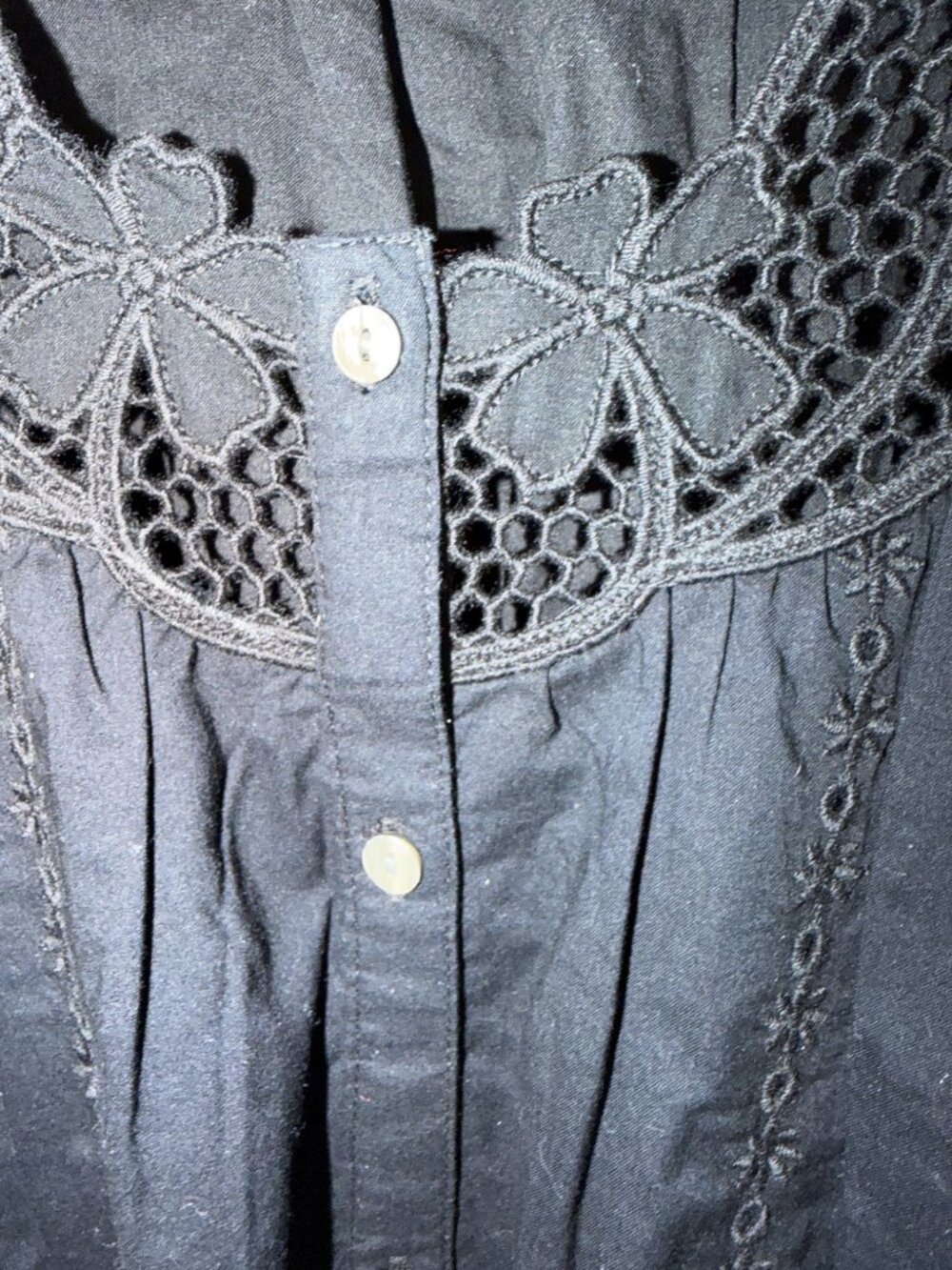NWOT Rails Lorina Cotton Maxi Dress- Black- S- Eyelet- MSRP $288 - Picture 7 of 16
